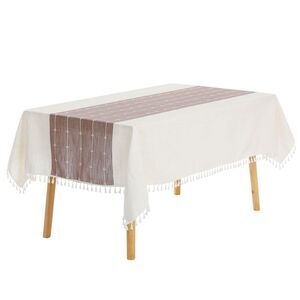 1 Pack Square Rustic Tablecloth, 55x55inch Purple
